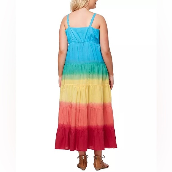 Jessica Simpson Rainbow Herbs 100% Cotton Lined Sundress NWT Size XL - Picture 2 of 13